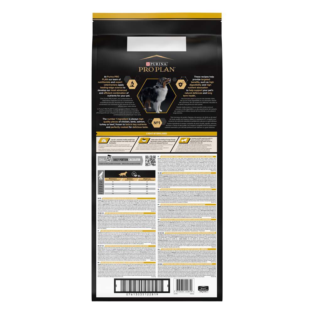 PRO PLAN Light/Sterilised Adult All Size - Hondenvoer - 14 - kip