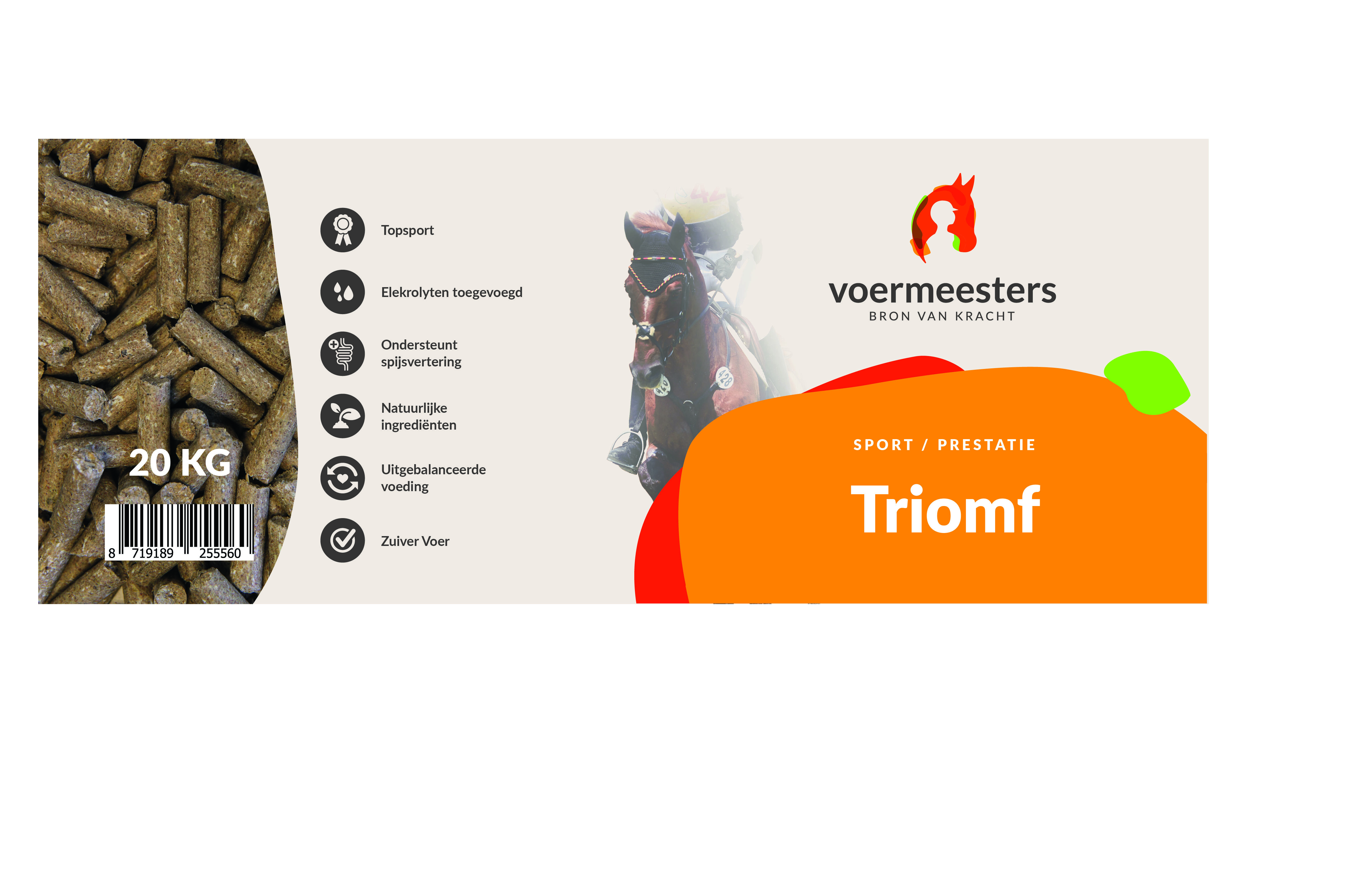Voermeesters Triomf - Sport/ Prestatie - 20 kg - Zak