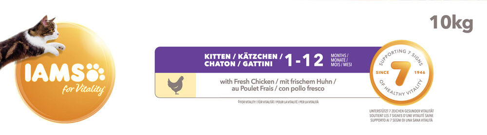 IAMS Kitten & Junior - Kattenvoer - 10 - kalkoen, kip