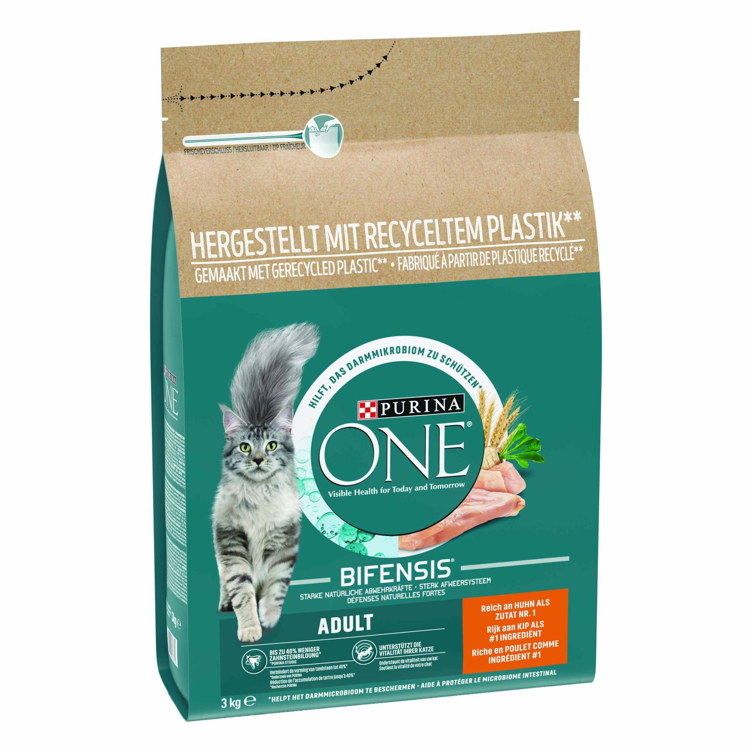 Purina One Adult - Kattenvoer - Kip - 3 kg