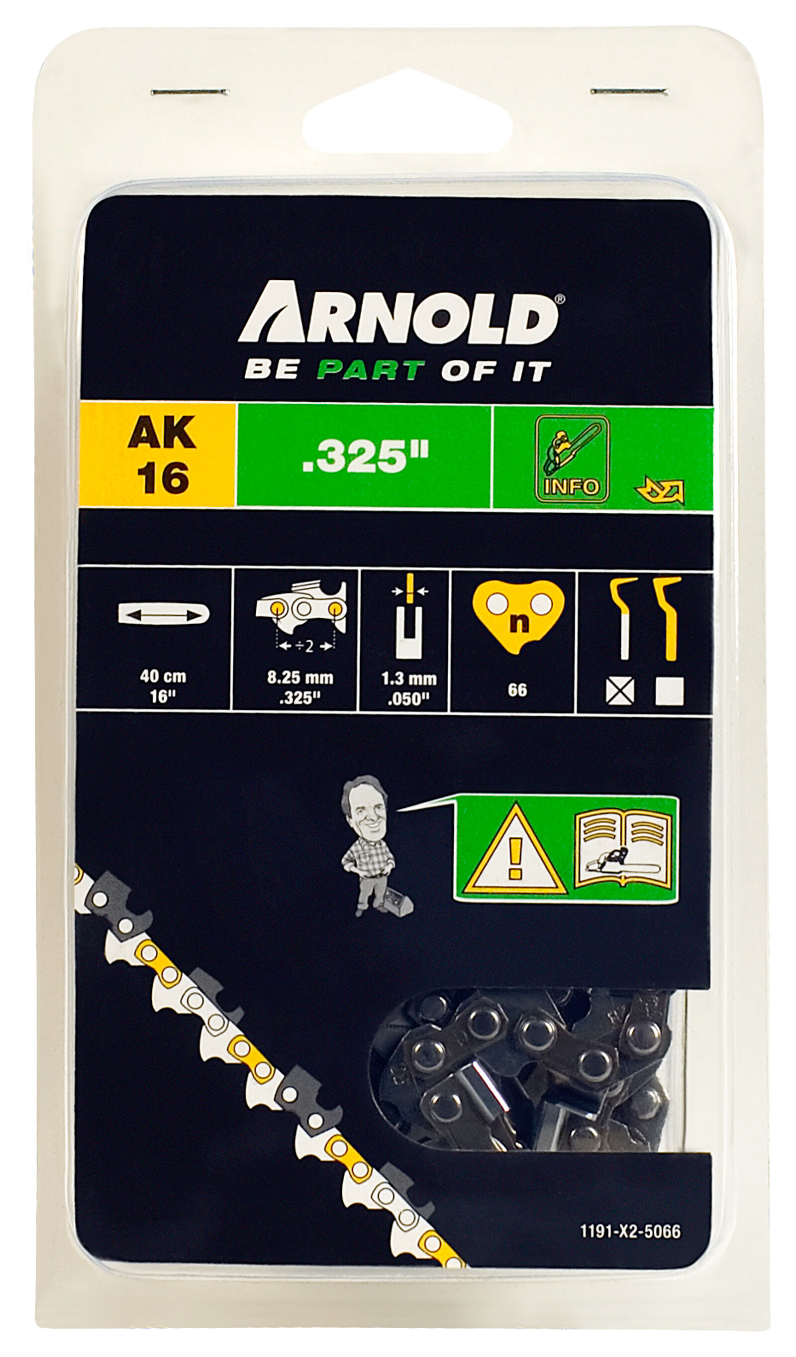 Arnold AK16 325 1.3mm 66 schakels - Zaagketting Arnold AK16 325 1.3mm 66 schakels - Zaagketting