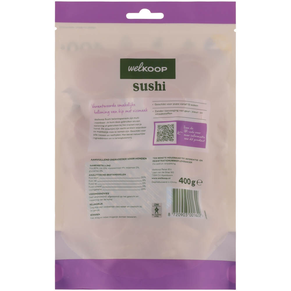 Welkoop - Sushi Hondensnack - 400 - vis, kip