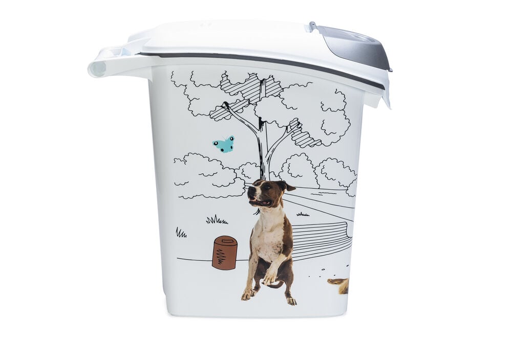 Curver Hond - Voercontainer - 23.00 l - 43.00 cm - Wit Grijs - 49.00 cm - 28.00 cm