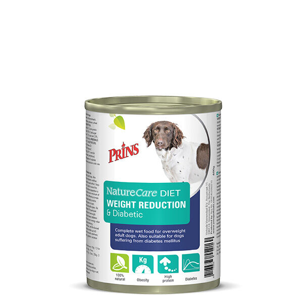 Prins Dieet NatureCare Weight Reduction & Diabetic - Hondenvoer veterinair Prins Dieet NatureCare Weight Reduction & Diabetic - Hondenvoer veterinair