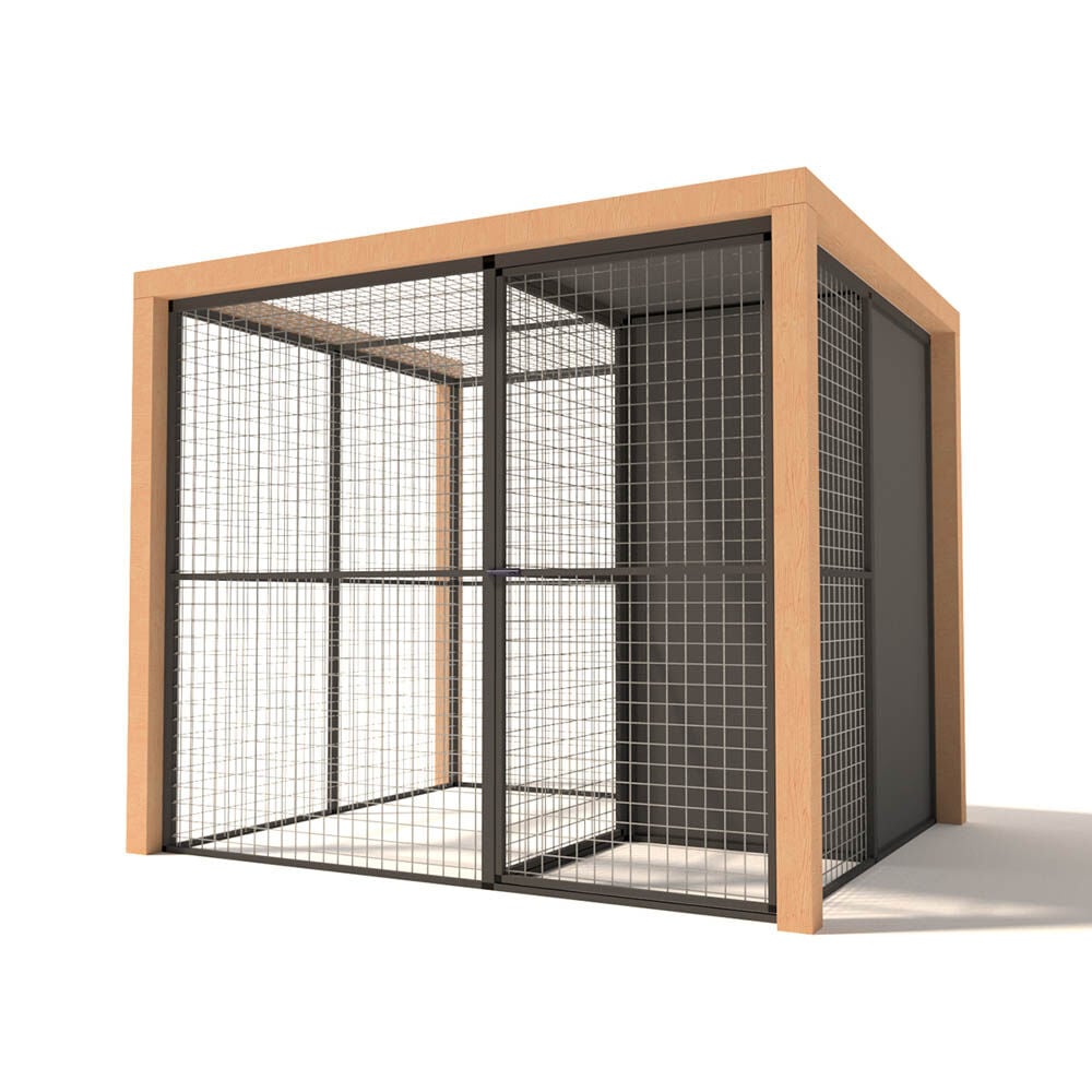 Glorenza Noor - Kattenren - Antraciet - 187x190x224 cm Glorenza Noor - Kattenren - Antraciet - 187x190x224 cm