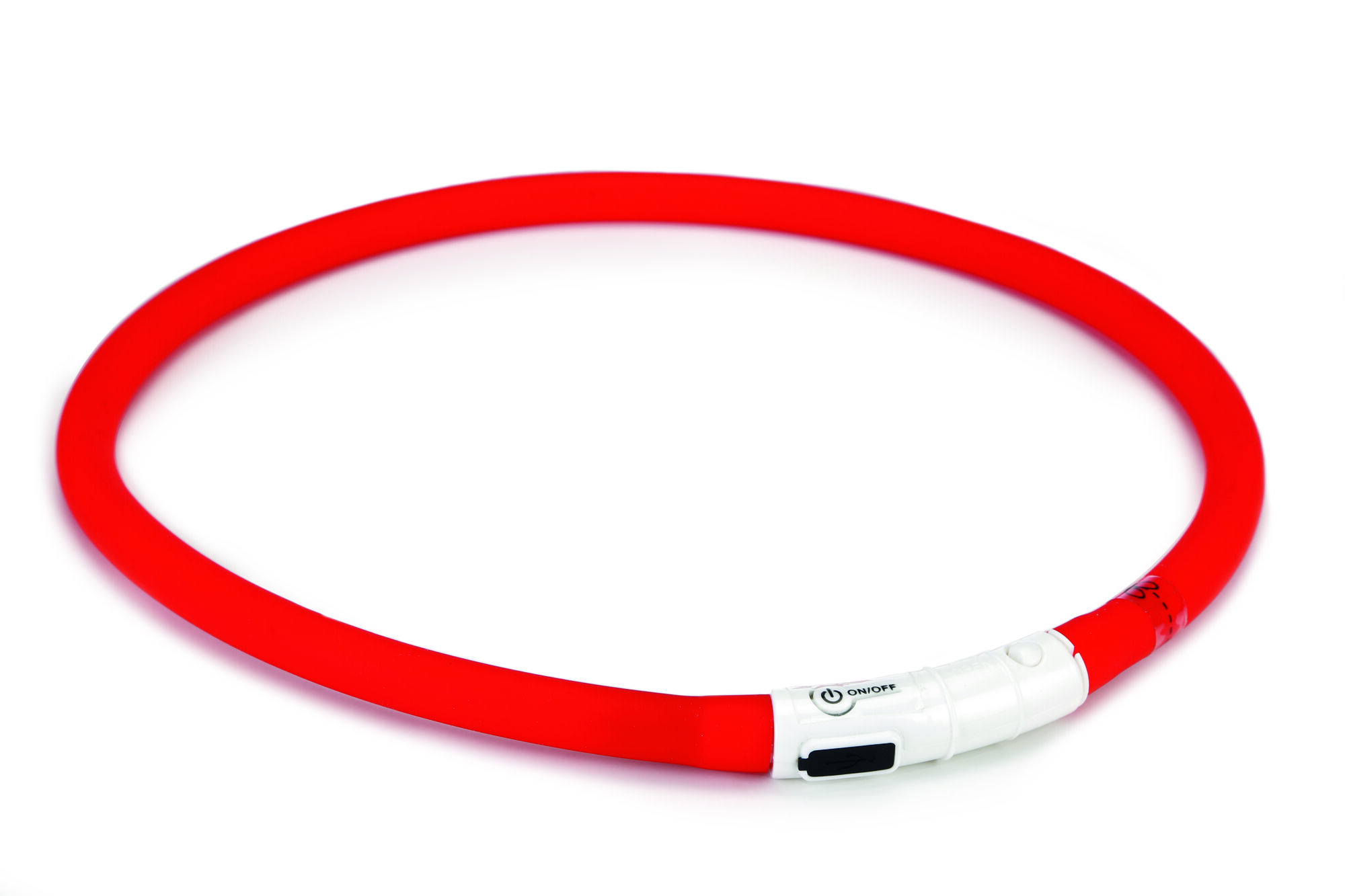 Beeztees Dogini USB - Lichtgevende Halsband  - Hond - 28.00 cm - rood - 10 mm - 20.00 cm - 70.00 cm