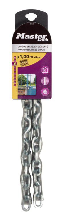 Masterlock gehard staal 1M - Kettingslot Masterlock gehard staal 1M - Kettingslot