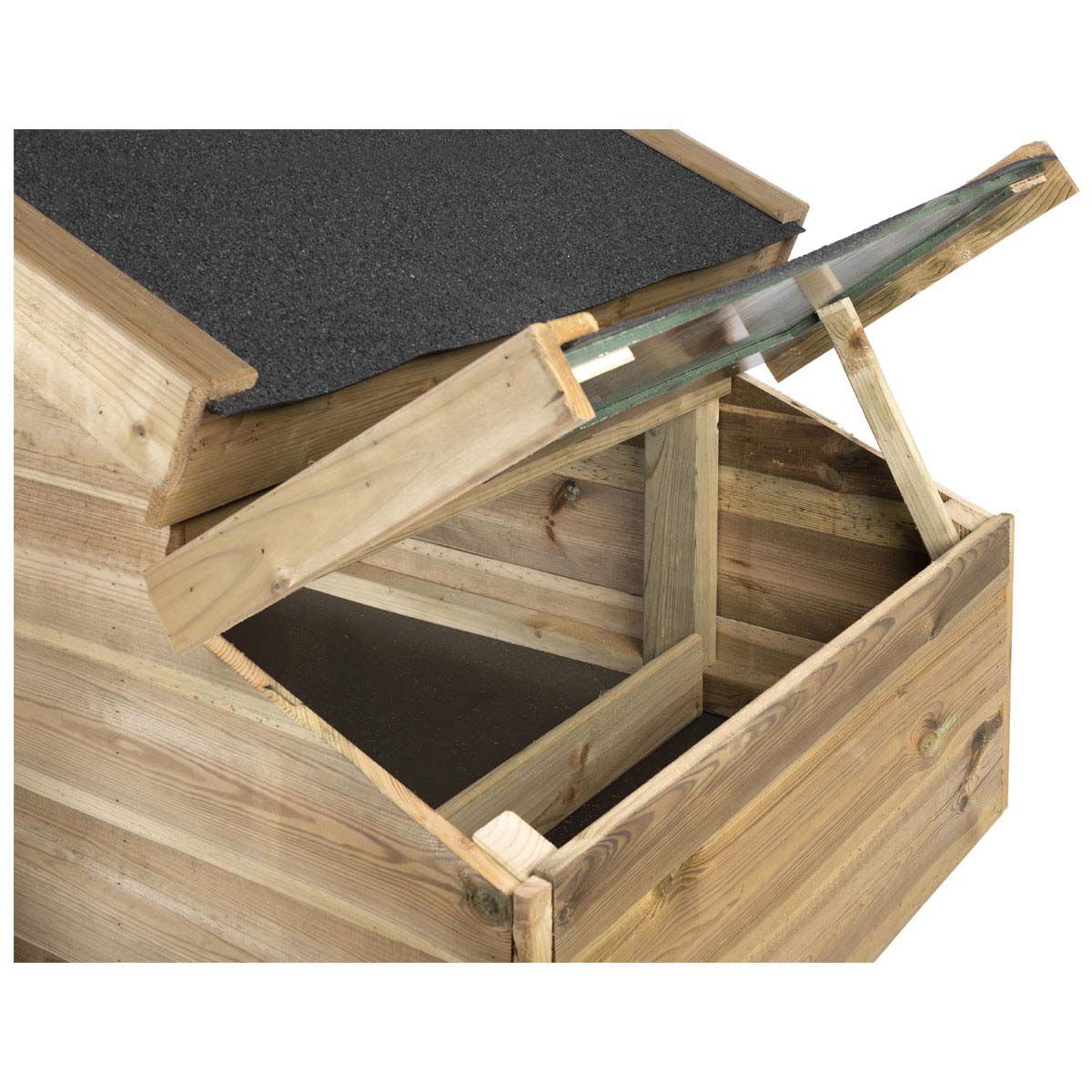 Voldux Romy - Dierenverblijf met ren - 160.00 cm - Naturel - 160.00 cm - Groot - 90.00 cm