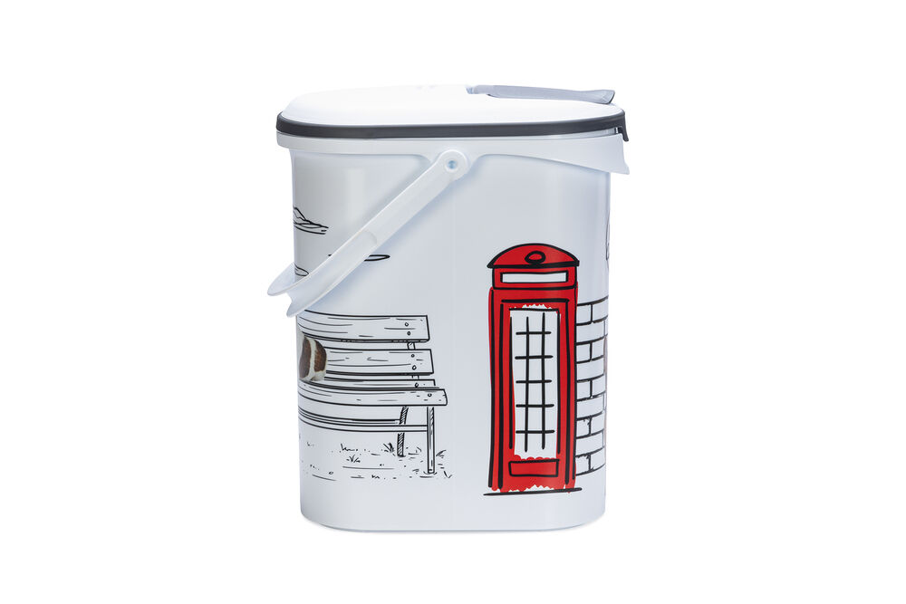 Curver Hond - Voercontainer - 10.00 l - 35.00 cm - Wit Grijs - 19.00 cm - 30.00 cm