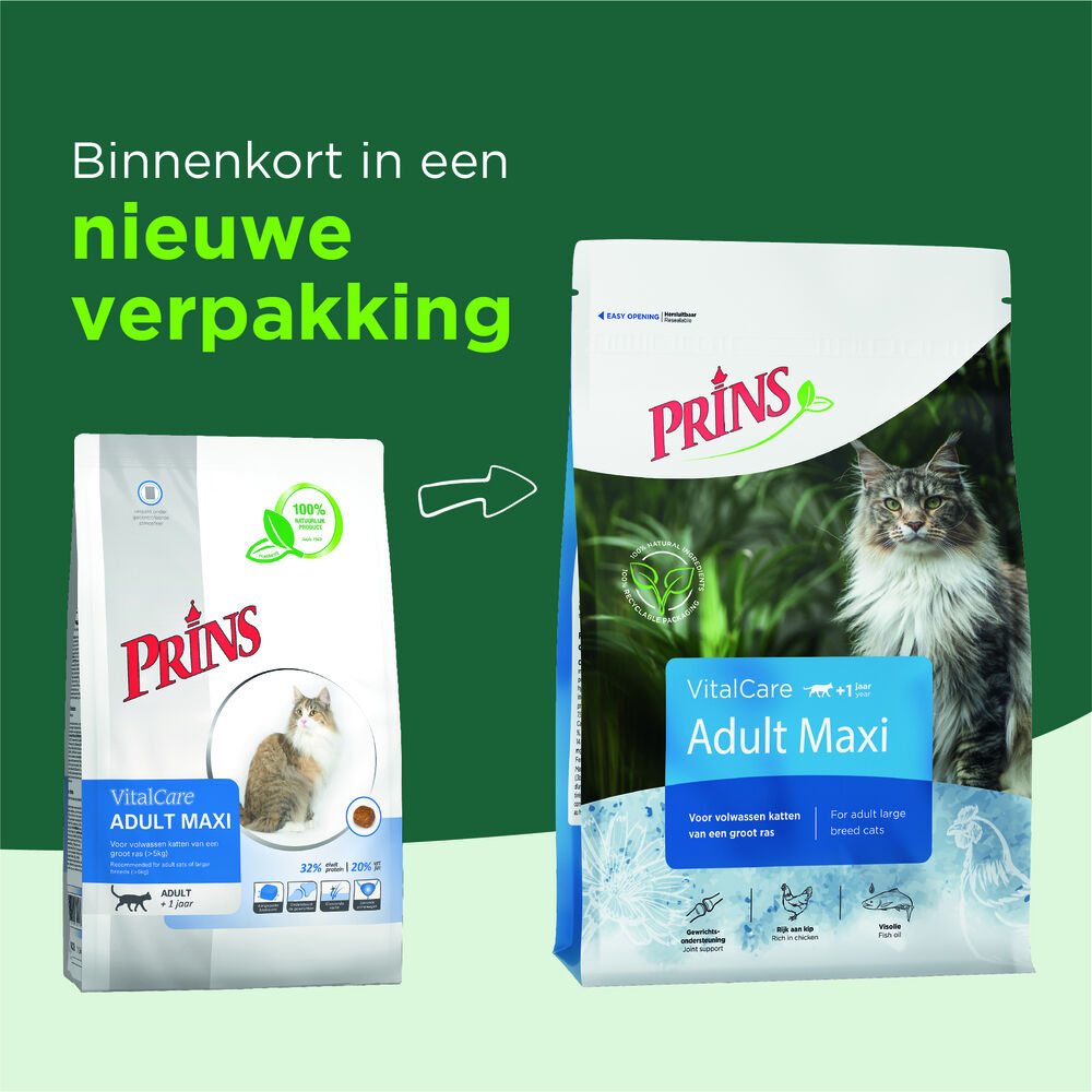 Prins VitalCare Adult Maxi - Kattenvoer - 10.00 - gevogelte