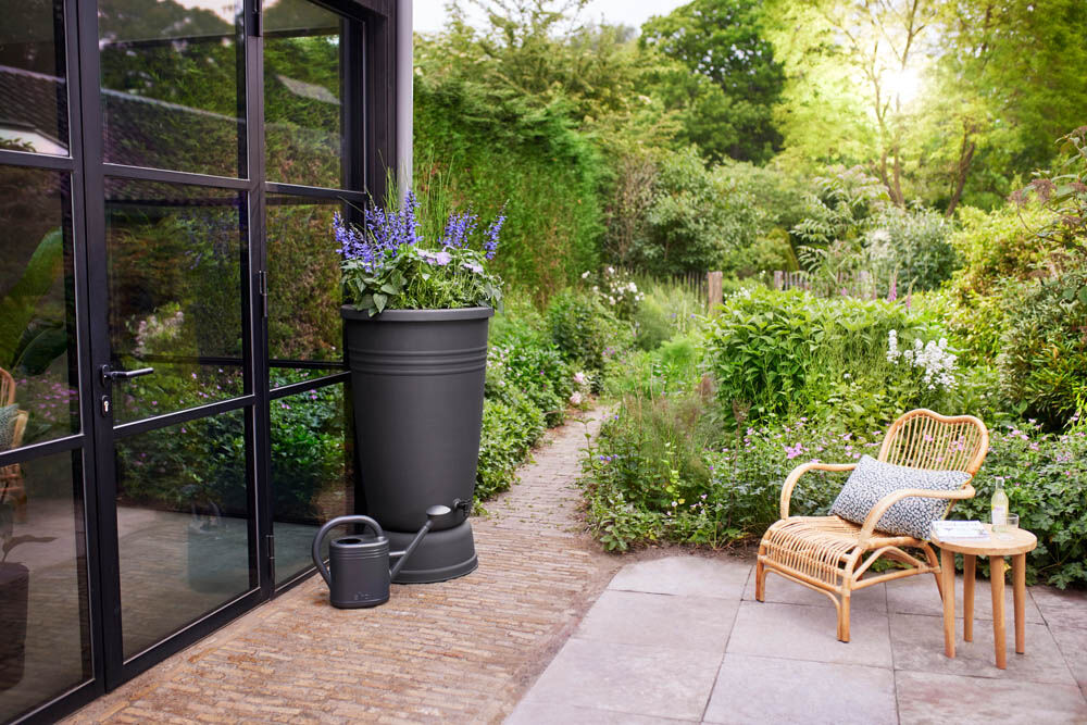 Elho Green Plus 200L - Regenton - Zwart