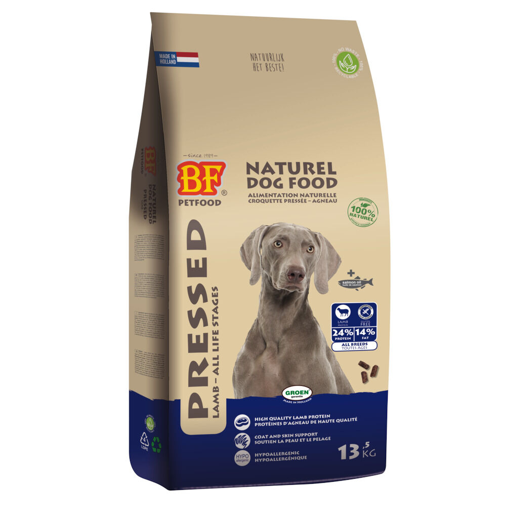 BF Petfood Geperst Lam& Rijst - Hondenvoer - Rijst - 13,5 kg BF Petfood Geperst Lam& Rijst - Hondenvoer - Rijst - 13,5 kg