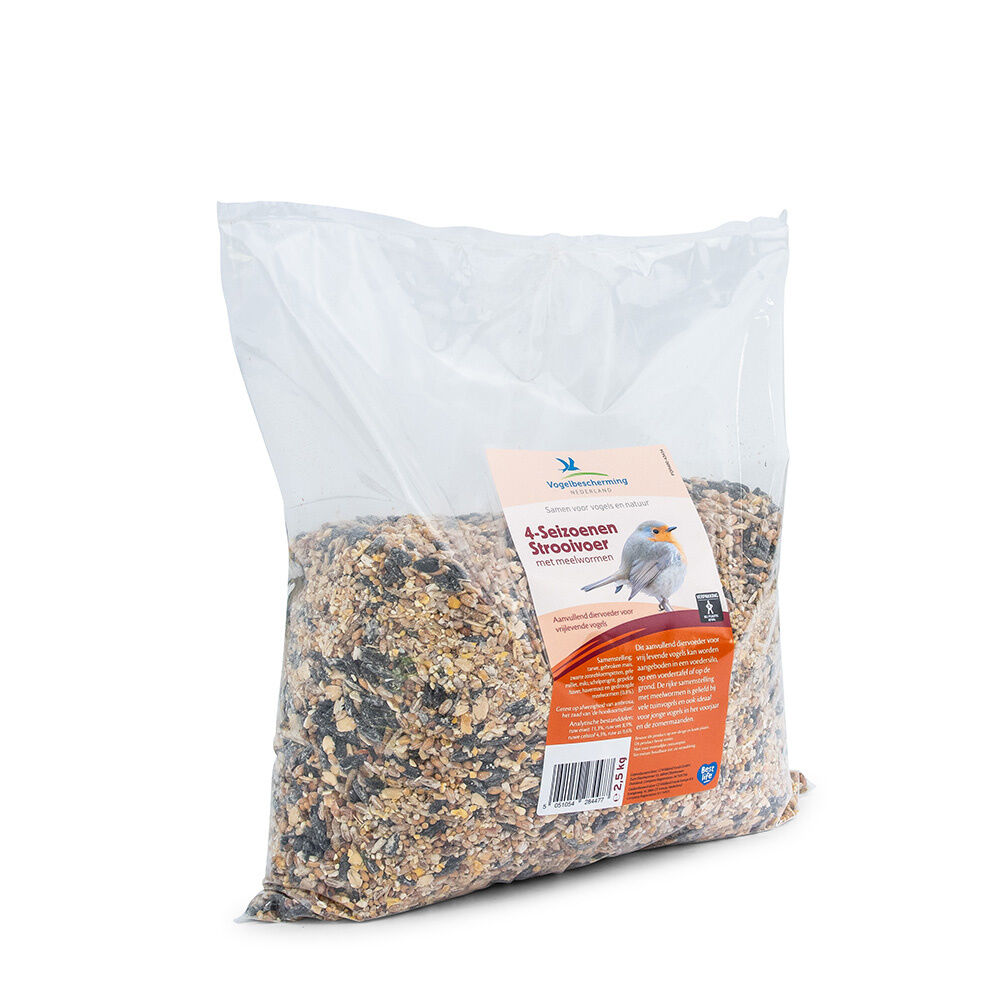 VBN 4-Seizoenen Strooivoer - met Meelwormen - Tuinvogelvoer - 2.5