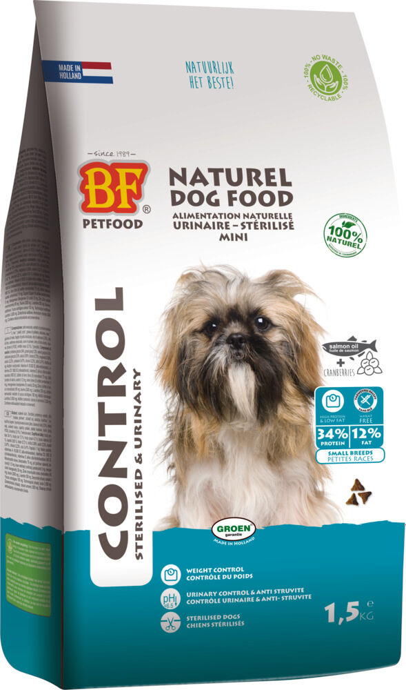 BF Petfood Control Small Breed - Hondenvoer - 1.50 - kip, rund BF Petfood Control Small Breed - Hondenvoer - 1.50 - kip, rund