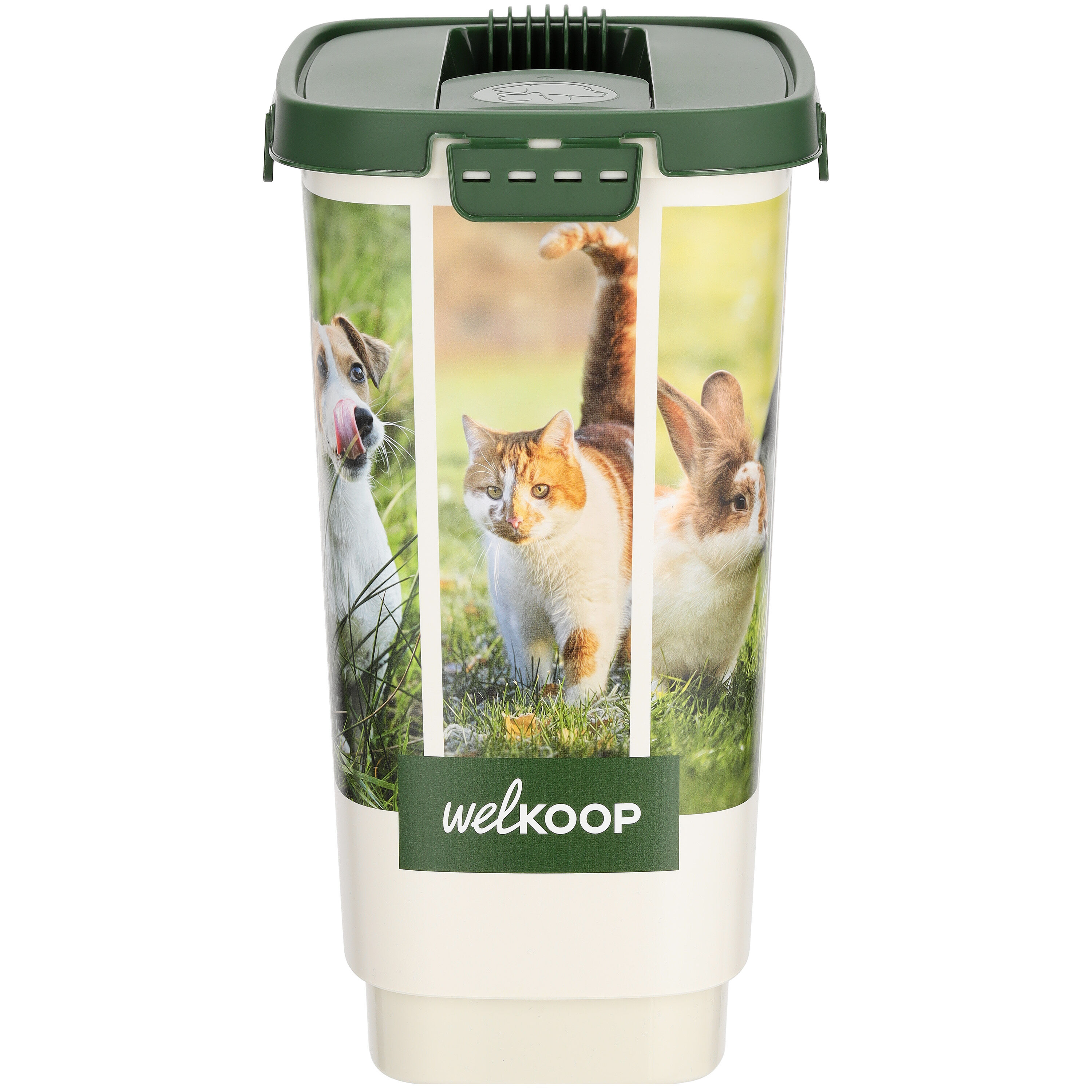 Welkoop - Voerton - 10.00 l - 32.20 cm - Wit Groen - 24.30 cm - 17.90 cm