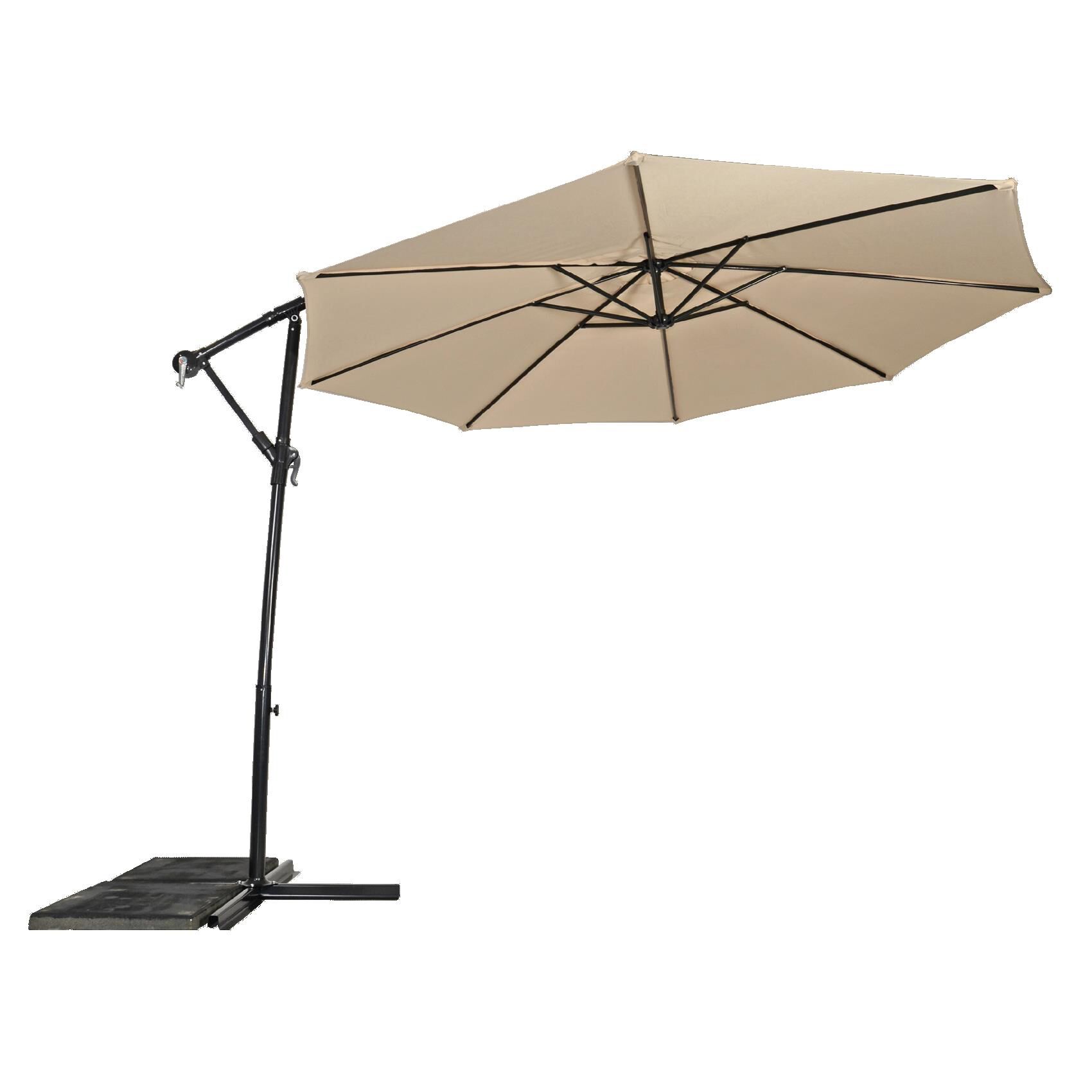 Lesli Living Gemini  - Zweefparasol - Ecru - 6x4x2 cm - 300 cm Lesli Living Gemini  - Zweefparasol - Ecru - 6x4x2 cm - 300 cm