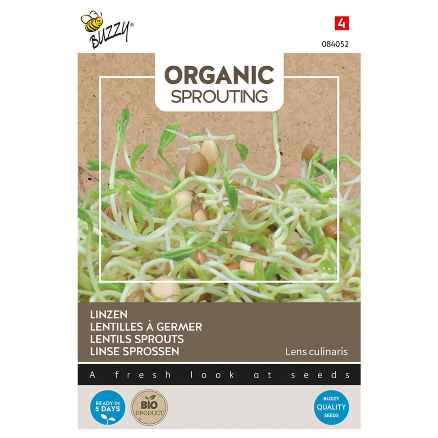 Buzzy® Organic Sprouting - Linzen - 30 Buzzy® Organic Sprouting - Linzen - 30
