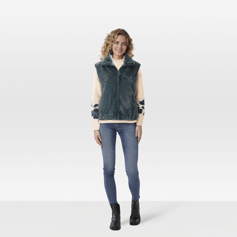 Veleste Jinta - Gilet - 36 - Blauw