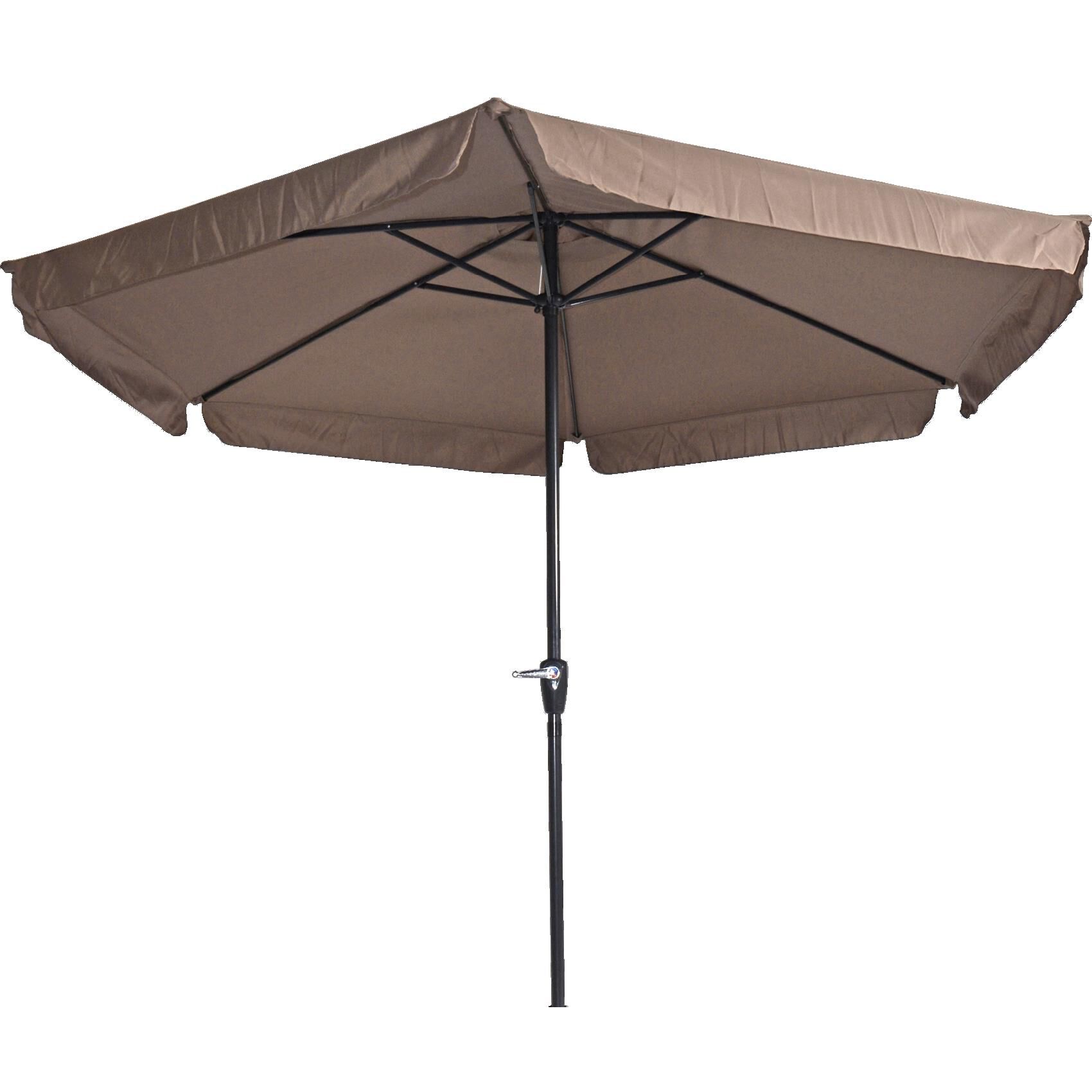 Lesli Living Gemini Stokparasol - Parasol - Taupe - 6x4x2 cm - 300 cm