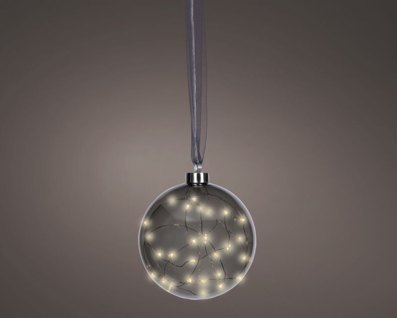 Lumineo LED Bal - Hanglamp - 30 - Grijs - Warm wit