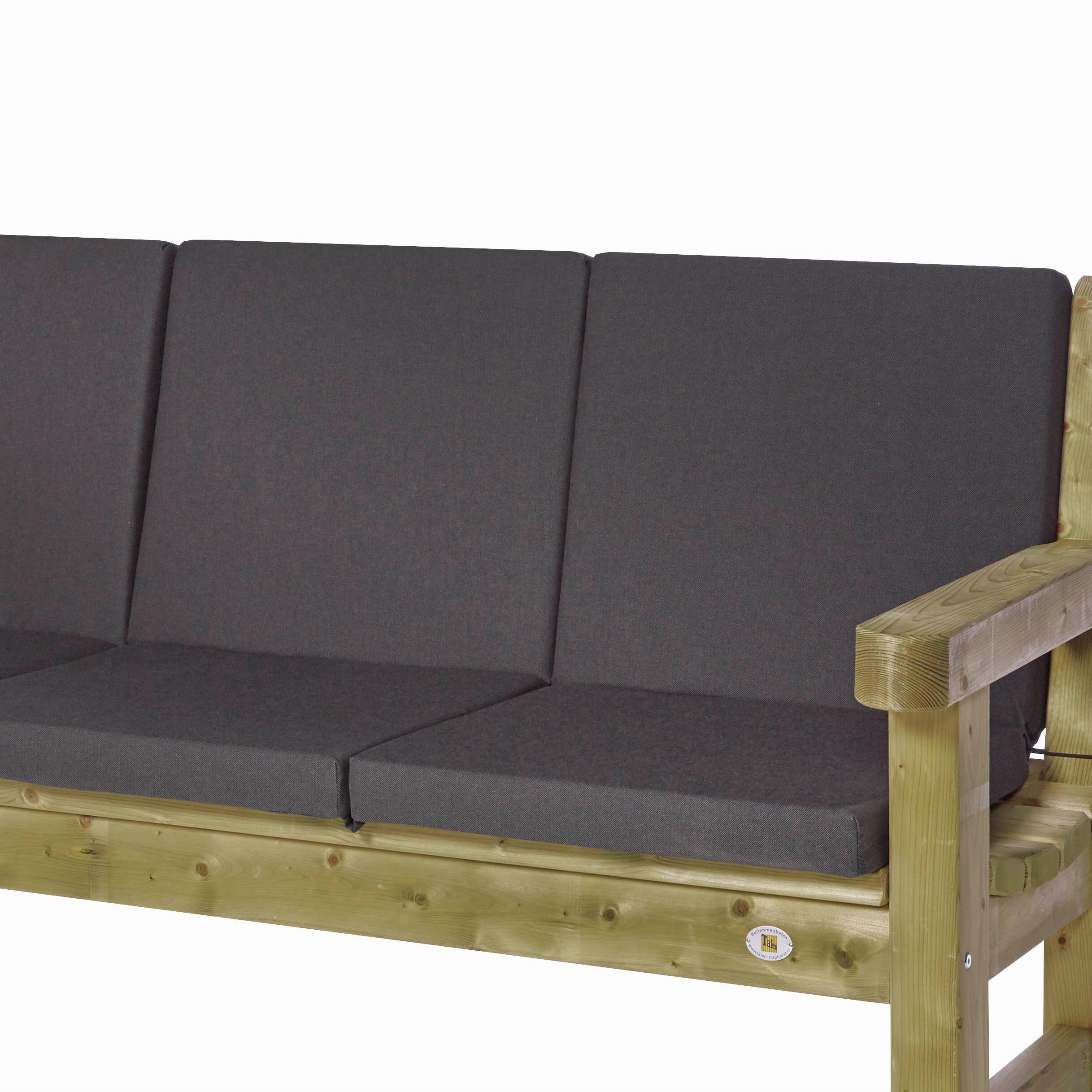 Talen Buitenmeubelen voor 3-zitsbank Zeist en in 3-zitsbank Lisse - Bankkussen - Antraciet - 162x96x6cm - Antraciet