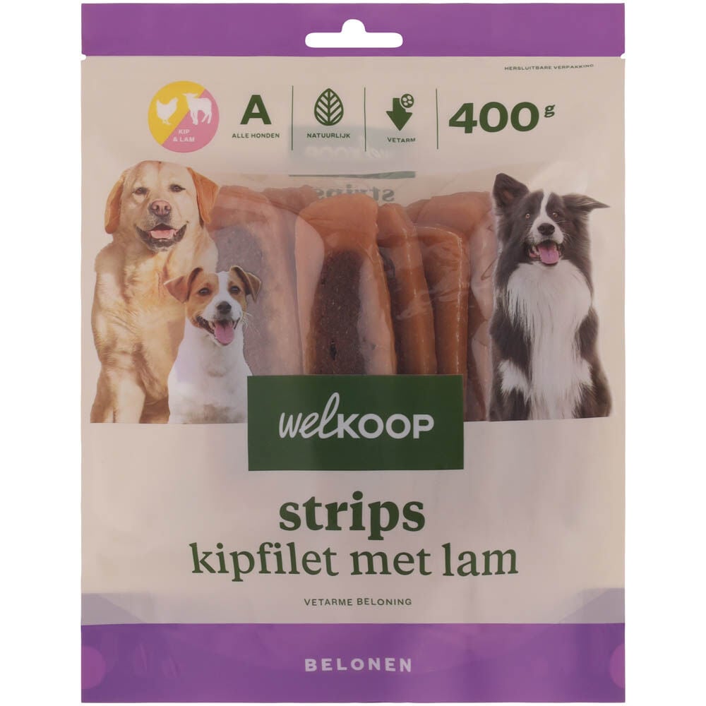 Welkoop - Strips - 400 - lam, kip Welkoop - Strips - 400 - lam, kip