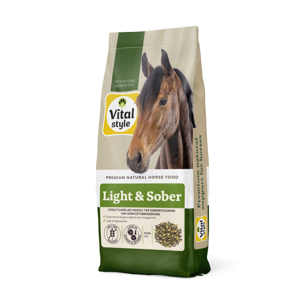 VITALstyle Light & Sober Muesli - Paardenvoer - 15 - Zak