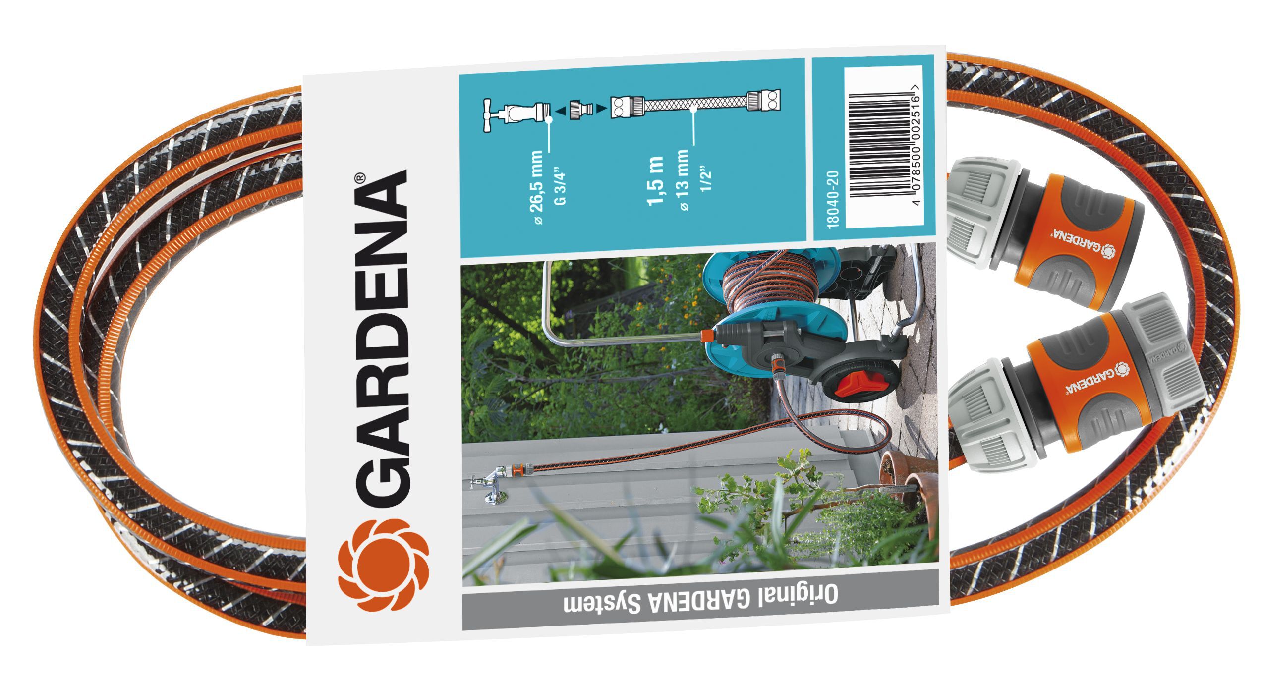 Gardena Flexibele slang - Aansluitstuk - 1/2'' Gardena Flexibele slang - Aansluitstuk - 1/2''
