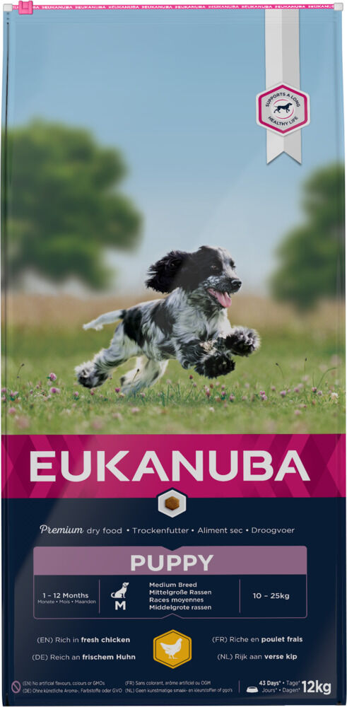 Eukanuba Growing Puppy Medium - Hondenvoer - Kip - 12 kg