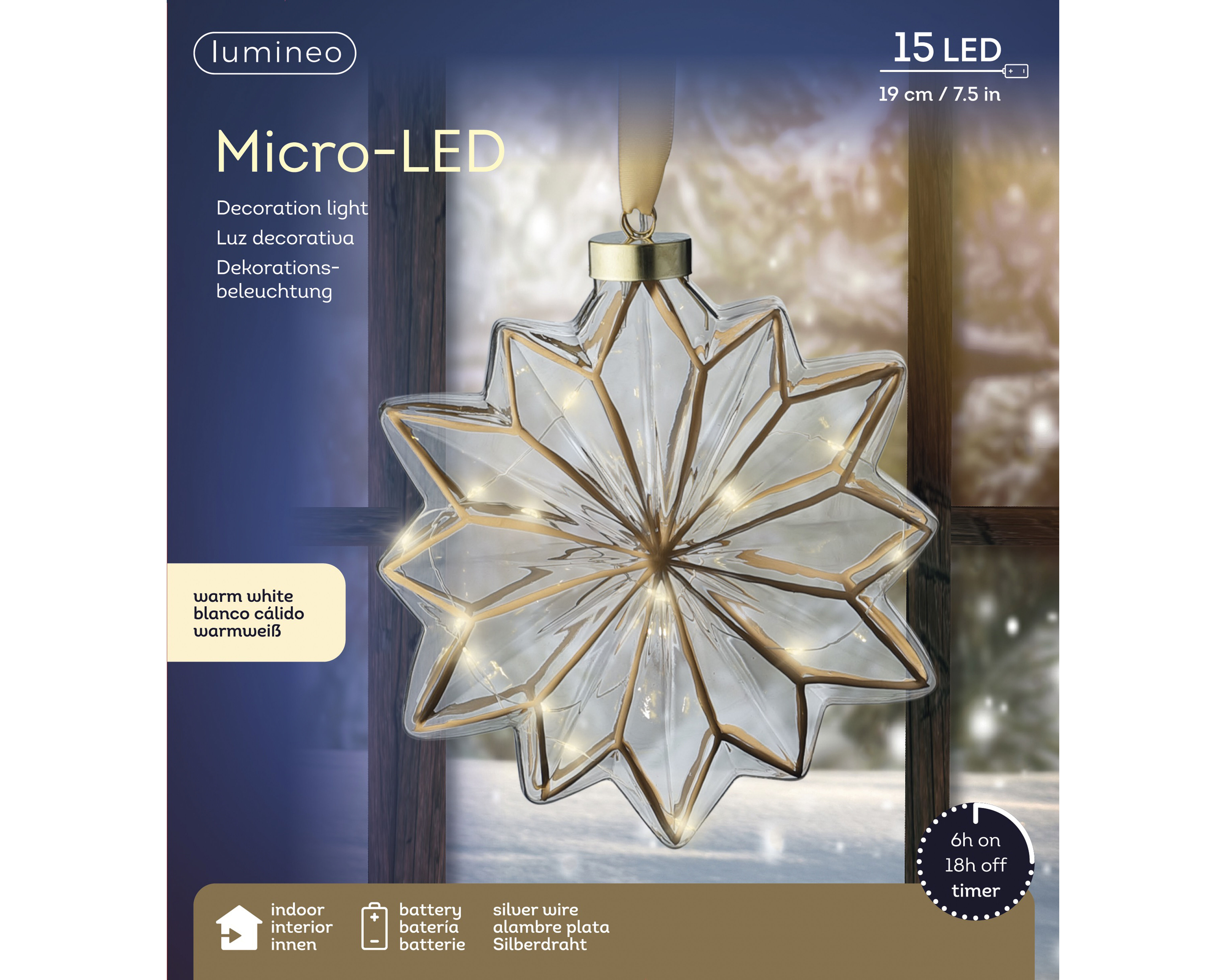 Lumineo LED Bloem - Hanglamp - 15 - Wit - Warm wit Lumineo LED Bloem - Hanglamp - 15 - Wit - Warm wit