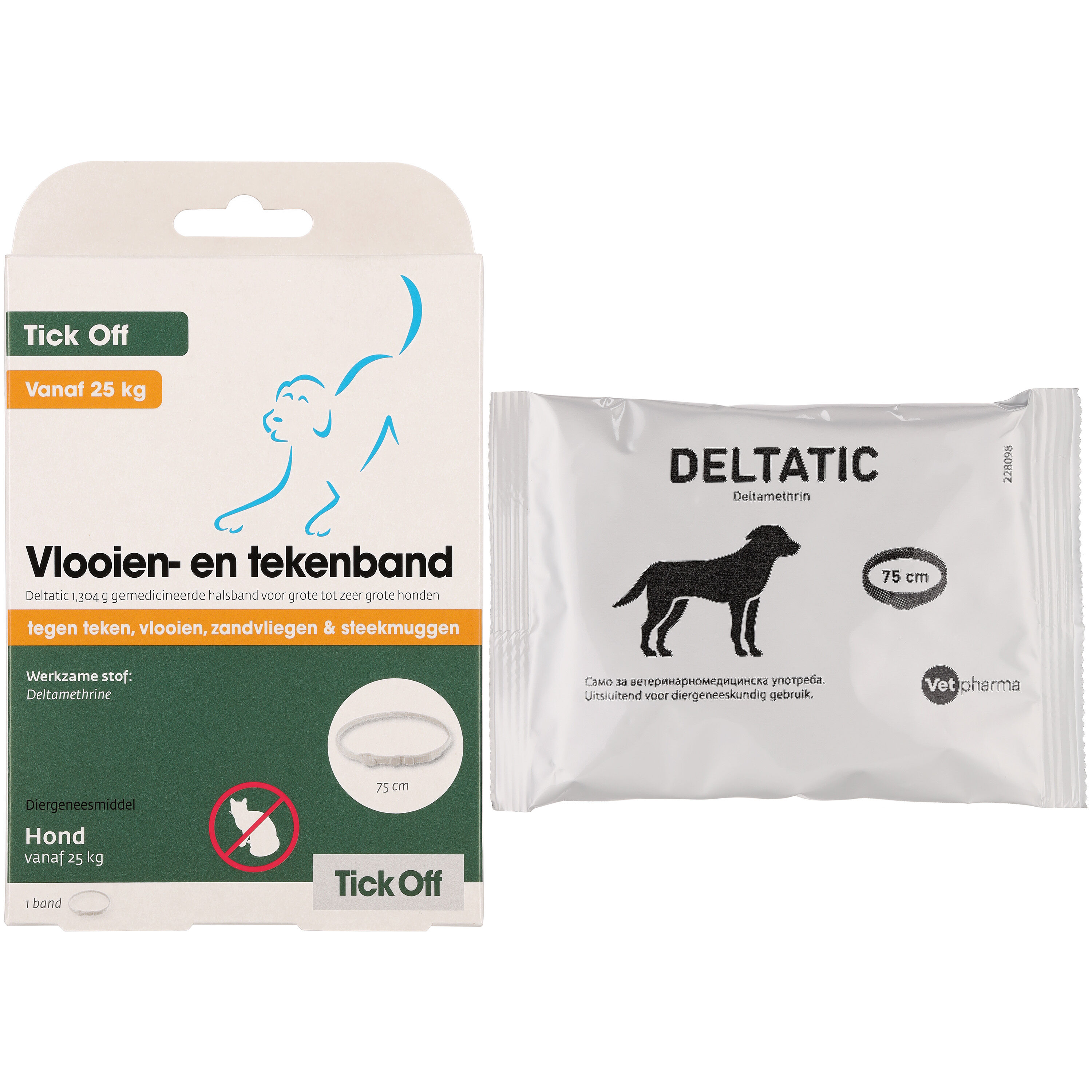 Tick off - Anti Vlooien en Tekenband Hond - 13.70 cm - 9.60 cm - 75.00 cm - 4.70 cm