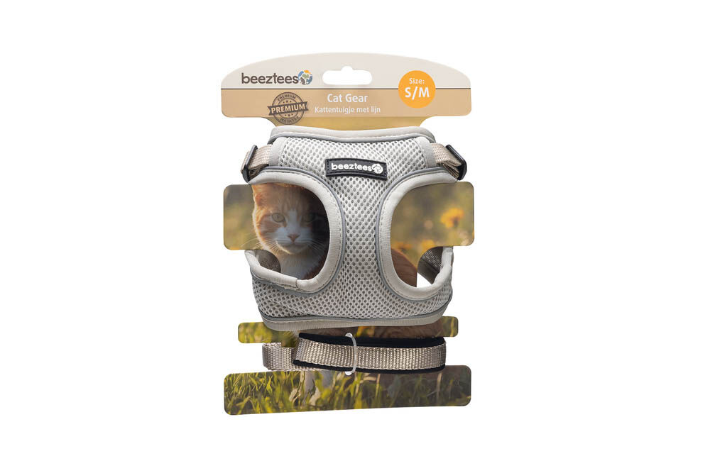 Beeztees Parinca - Kattentuigje - 31 cm - Grijs - S-M