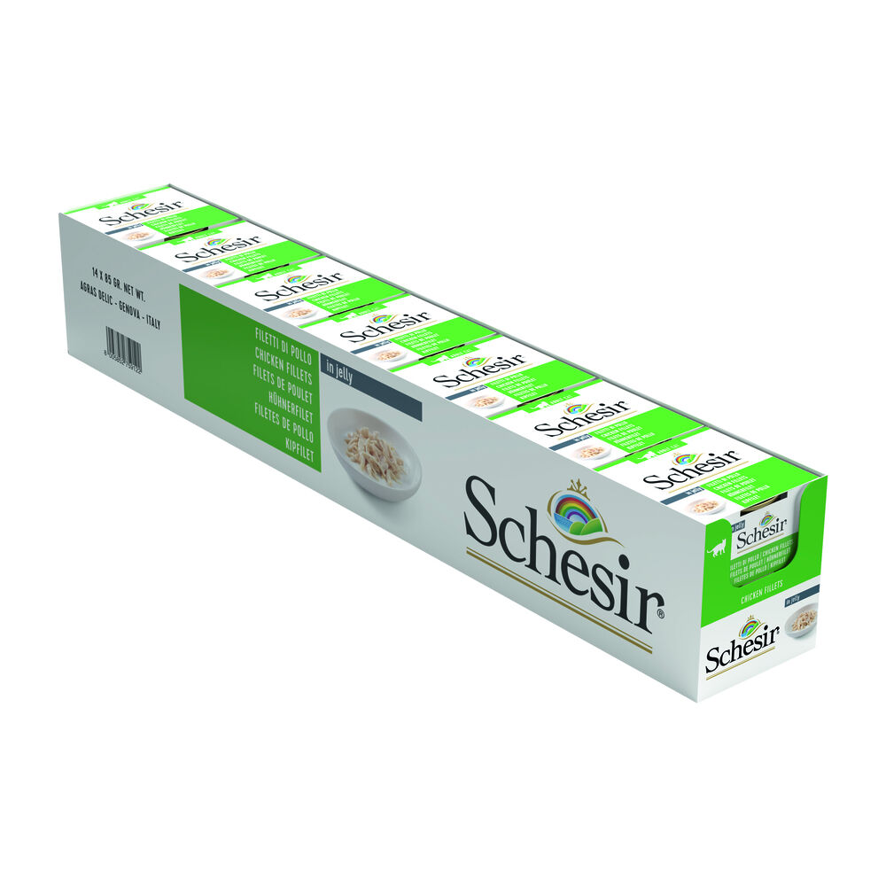 Schesir - Kattenvoer in Gelei - 85 - kip, fillet