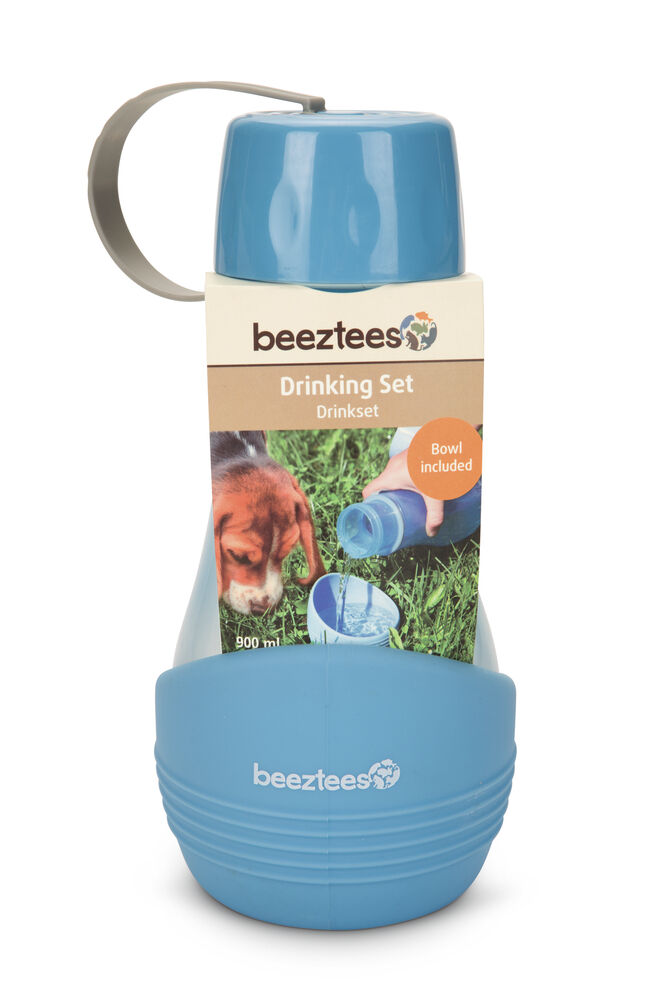 Beeztees Draagbaar - Drinkset - Blauw