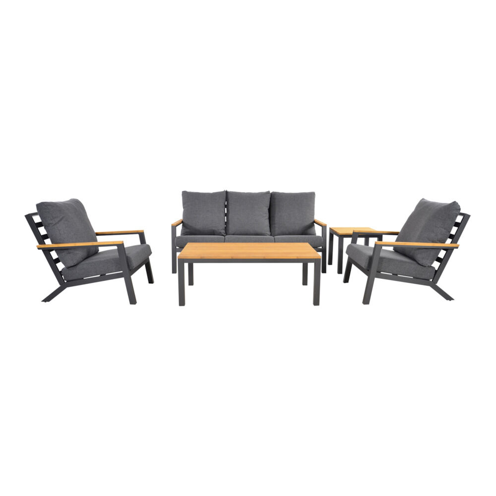Lesli Living Donnan - Loungeset - Antraciet - 1x175x1 cm