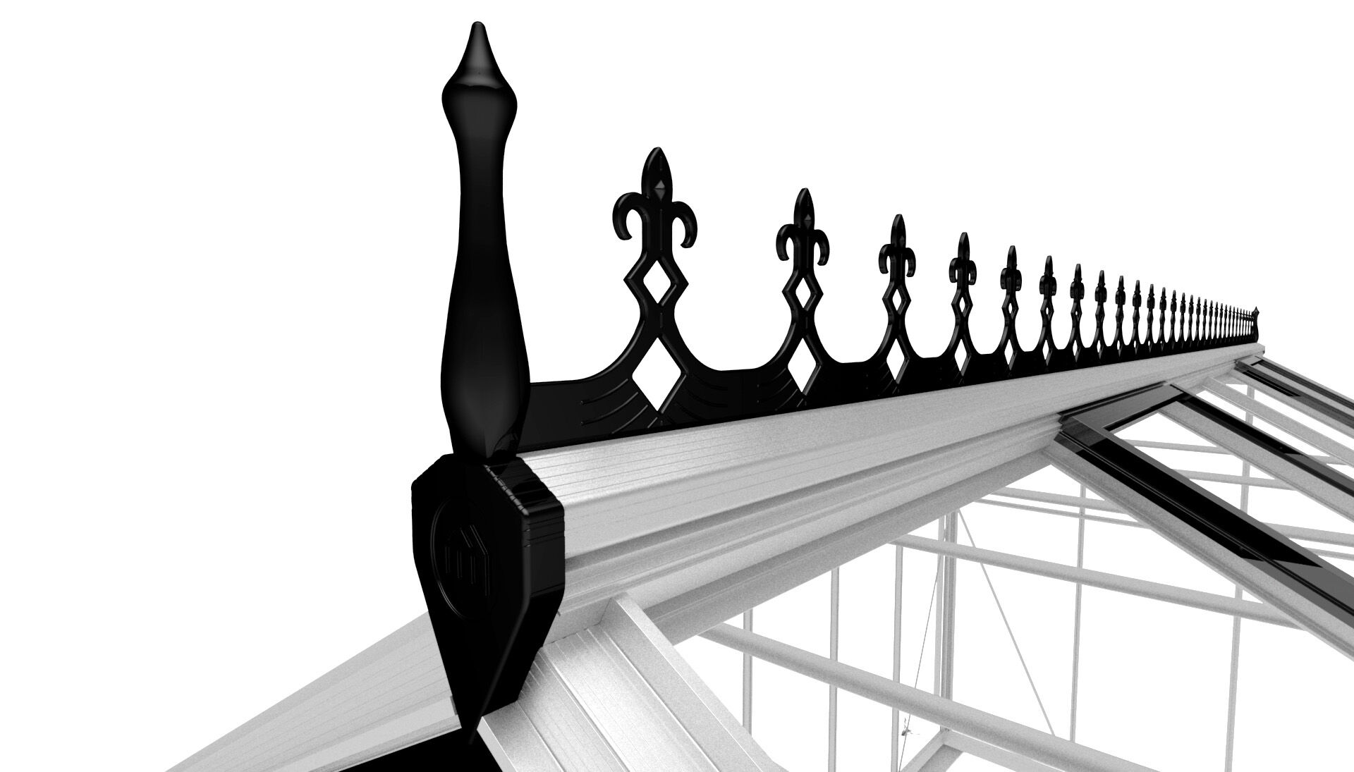 EDEN Birdlip 48 & Burford 68 - Victoriaanse nok - Zwart - 15x1x1 cm