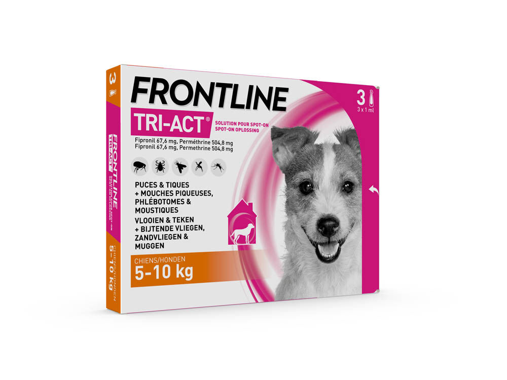 Frontline Tri-Act L - Teken en vlooienpipet - 3 pipetten Frontline Tri-Act L - Teken en vlooienpipet - 3 pipetten