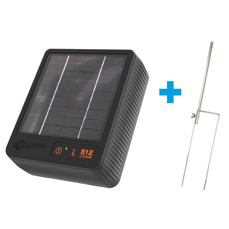 Gallagher Solar S12  Incl. Lithium Batterij met gratis Standaard - Solar schrikdraadapparaat Gallagher Solar S12  Incl. Lithium Batterij met gratis Standaard - Solar schrikdraadapparaat