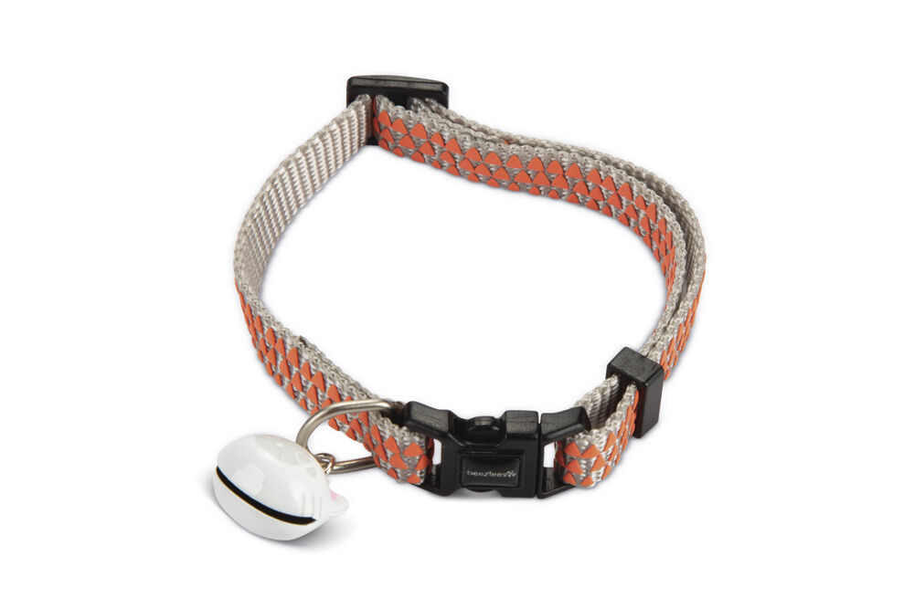Beeztees Triangle - Kattenhalsbandje - 30 cm - Lichtgrijs - 10 mm