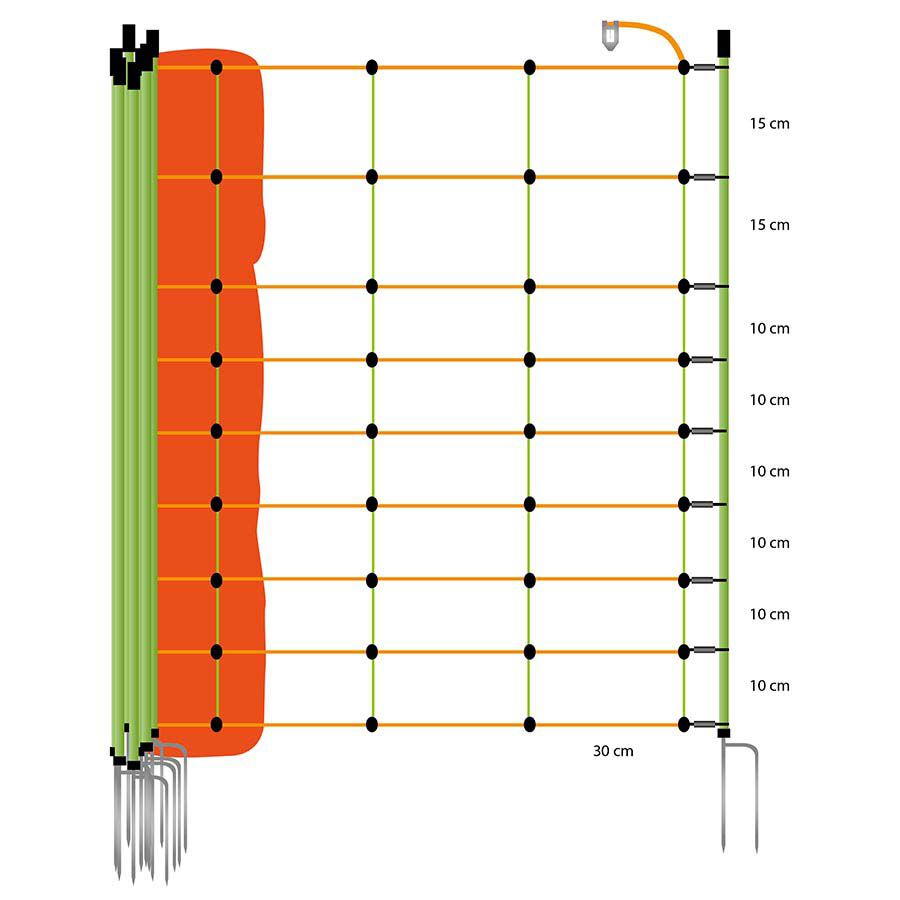 Gallagher Combinet Dubbele pen - Afrasteringsnetten - 15.00 cm - 110.00 cm - 5000.00 cm - 15.00 cm