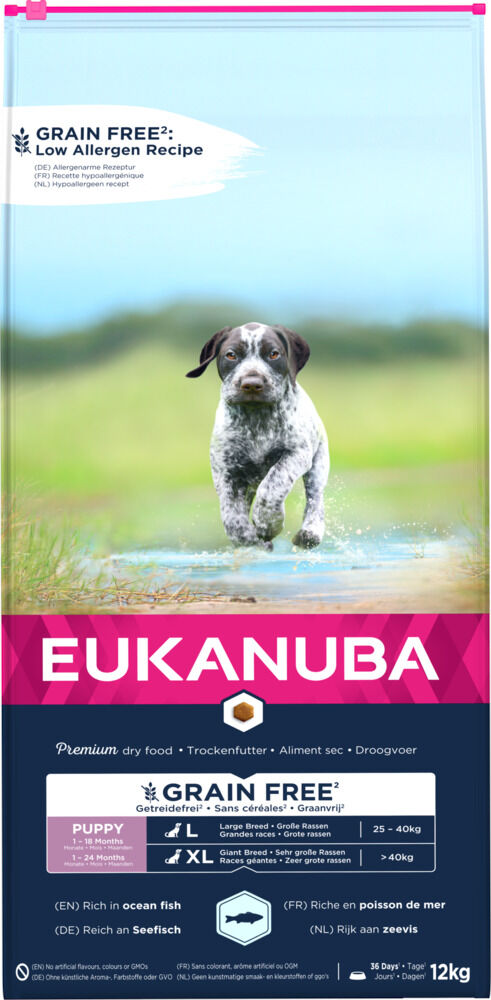 Eukanuba Graanvrij Puppy Large  - Hondenvoer - 12 - vis Eukanuba Graanvrij Puppy Large  - Hondenvoer - 12 - vis