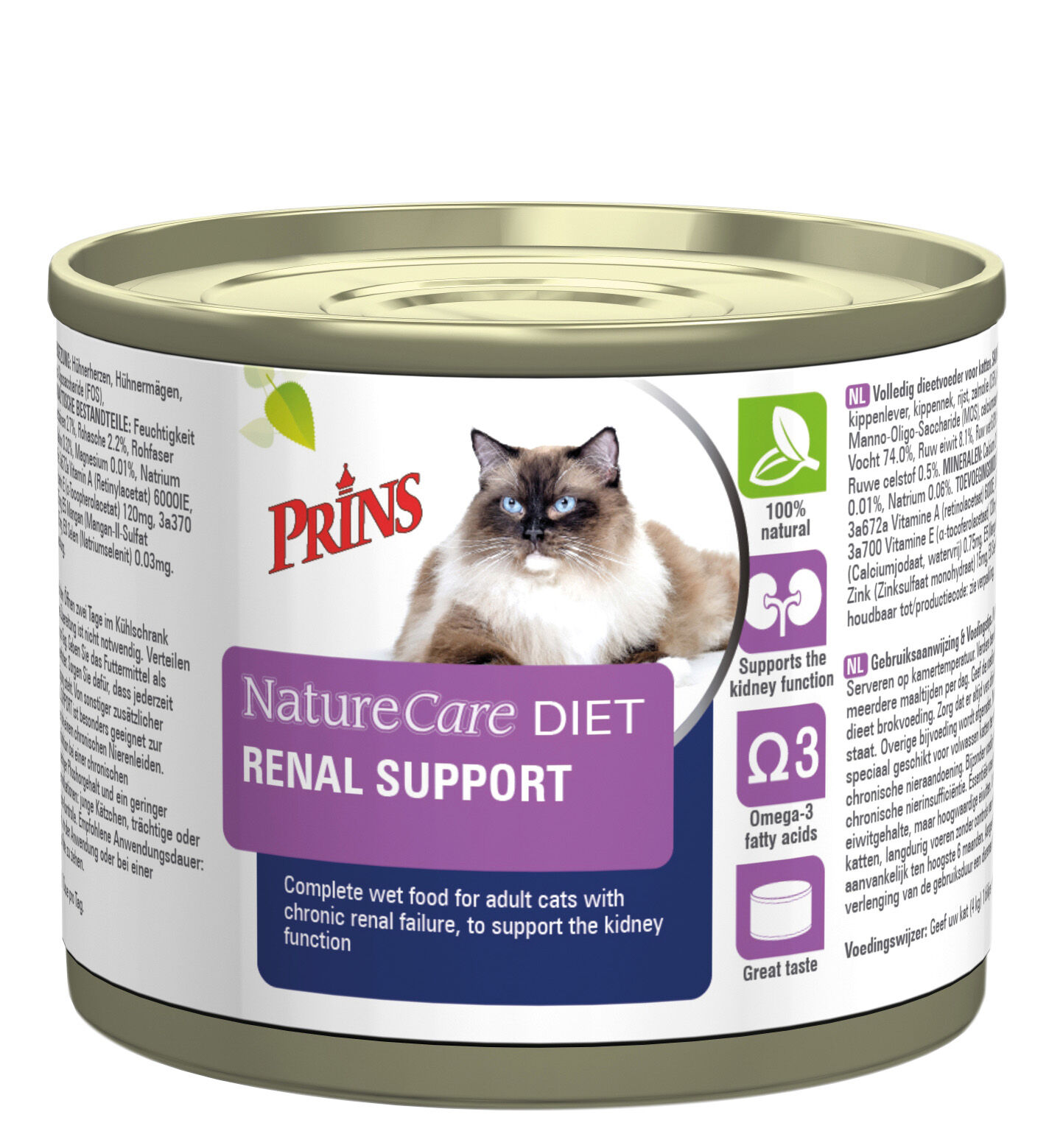 Prins Dieet NatureCare Renal Support - Kattenvoer veterinair Prins Dieet NatureCare Renal Support - Kattenvoer veterinair