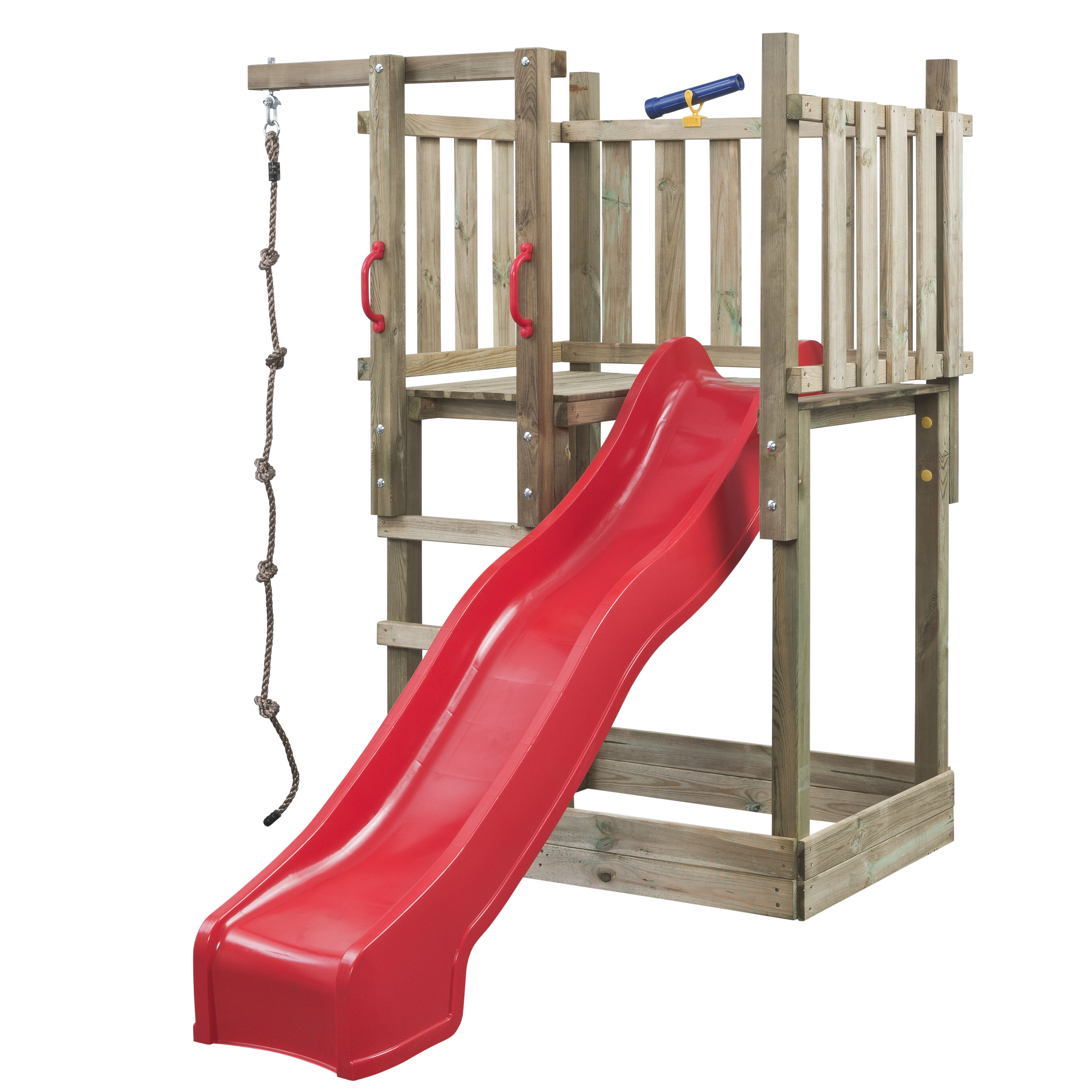 Swing King Mario - Speeltoren - Rood - Hout Swing King Mario - Speeltoren - Rood - Hout