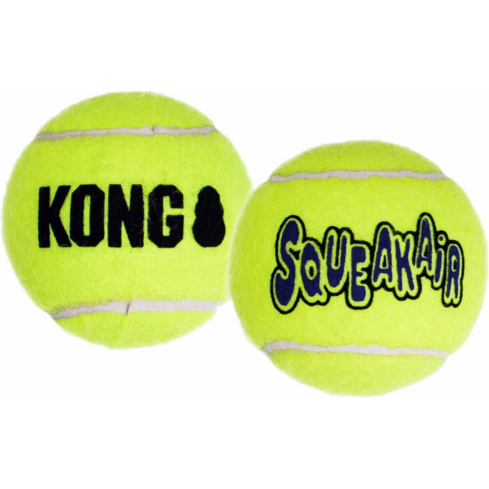 Kong Air Dog Squeaker Tennisbal met piep - Hondenspeeltje - geel - 31.00x6.30x6.30 cm - M