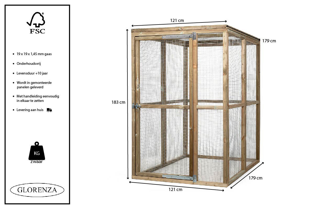 Glorenza - Ren - 183.00 cm - Naturel - 121.00 cm - 179.00 cm
