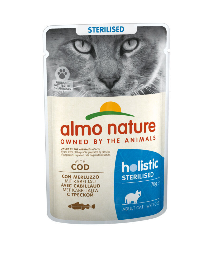 Almo Nature Gesteriliseerd - Kattenvoer - 6x70 gram - 70 - kip