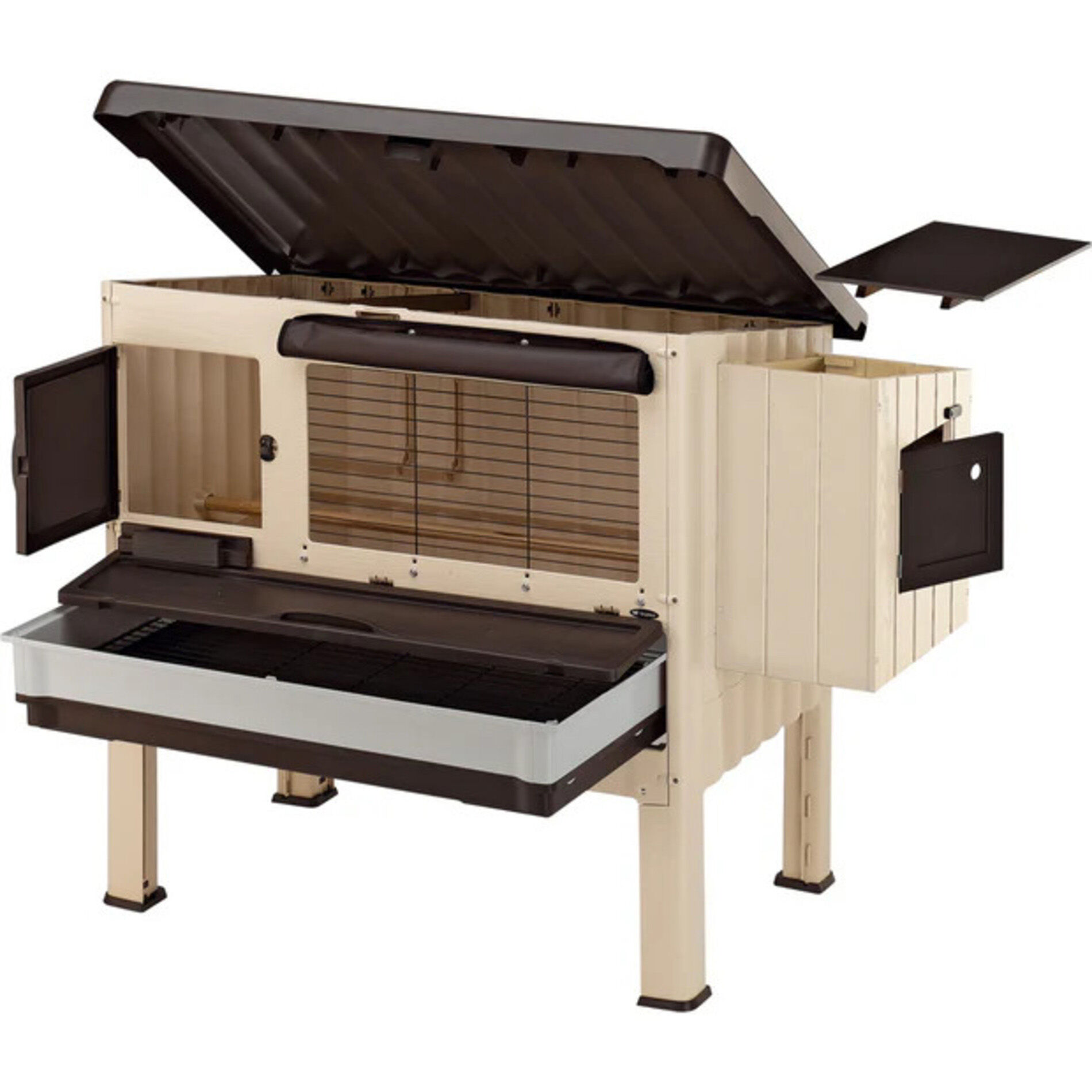 Ferplast Happy Farm 120 - Kippenhok - Beige - 140x139x110 cm