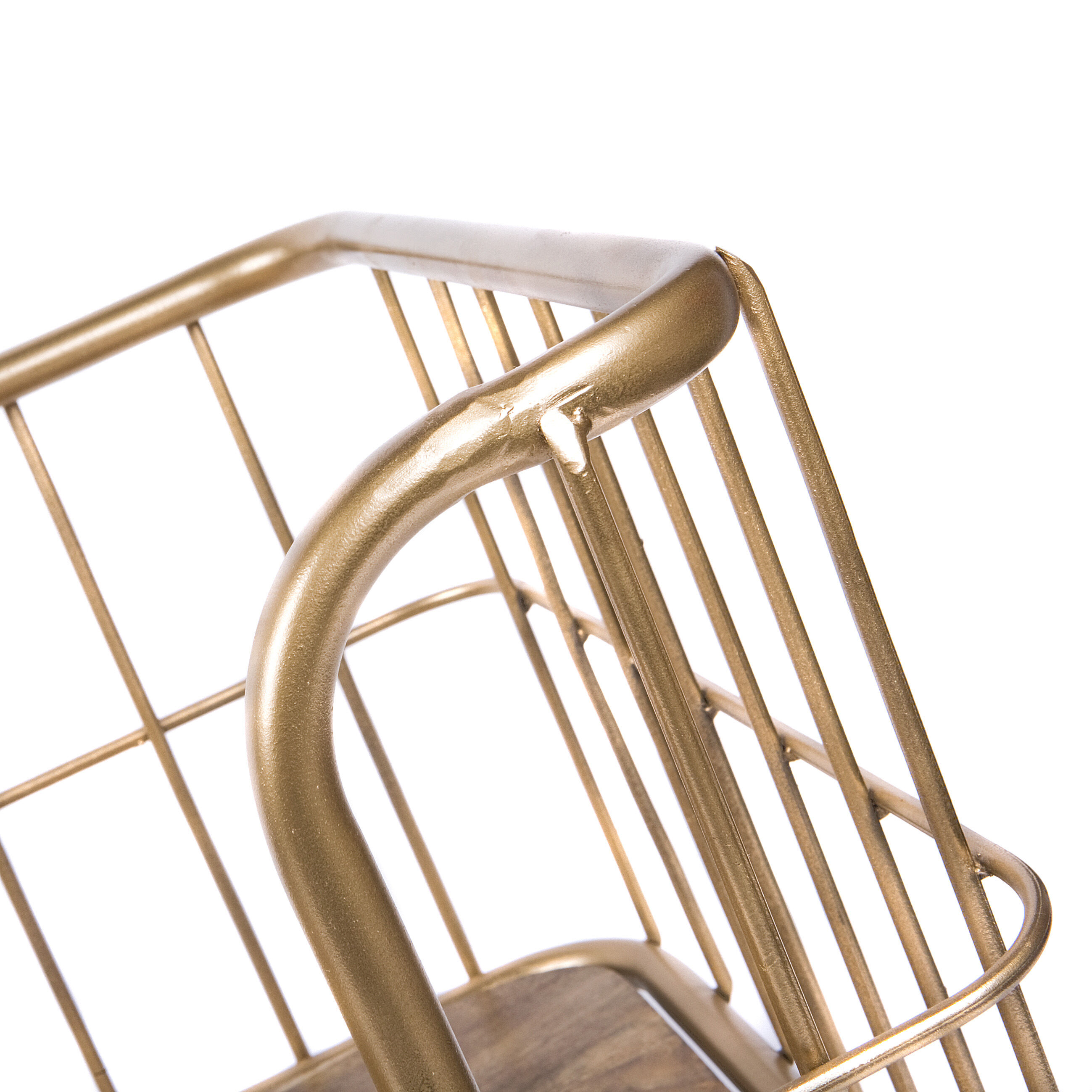 Lex & Max Metal Wire Basket  - Divan - Hondenbench meubel - Goud - 46x90x67 cm