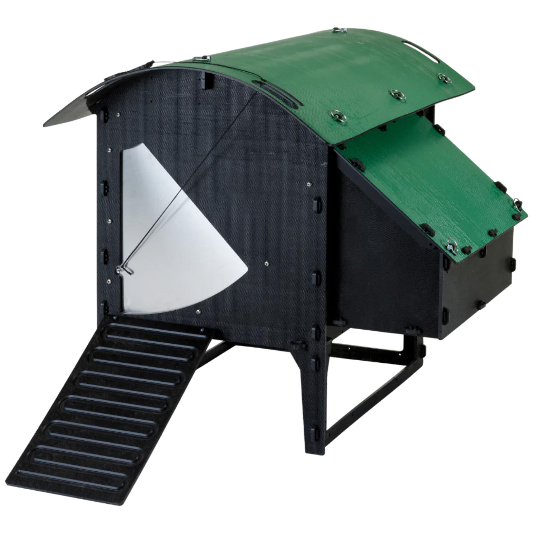 Nestera Lodge - Kippenhok - 4 tot 6 kippen - 99.50 cm - Zwart/Groen - 59.00 cm - M - 80.00 cm