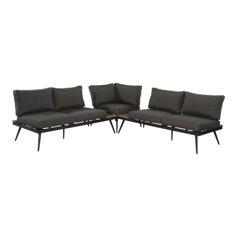 Lesli Living Arezzo - Loungeset - 1.00 cm - Grijs / taupe - 76.00 cm - 1.00 cm